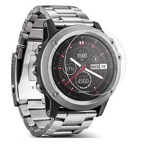 (2 Pieces) Garmin Fenix 3 HR Tempered Glass LCD Screen Protector Film Guard (2 Pieces) Garmin Fenix 3 HR Tempered Glass LCD Screen Protector Film Guard